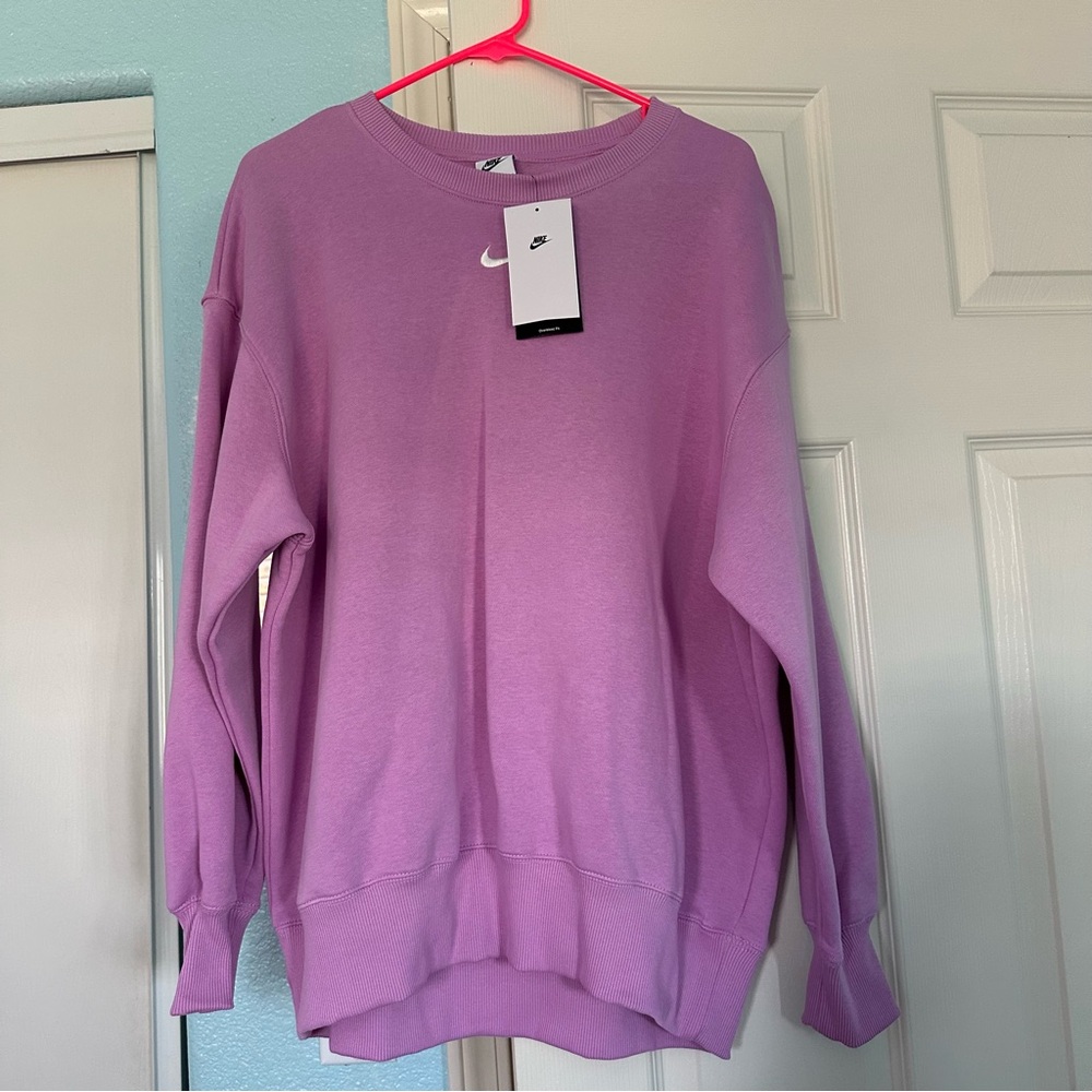Nike Women's Purple Pink Crewneck Sweater